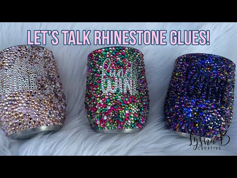 Rhinestones with 3 different glues, What rhinestone adhesives to use, how to rhinestone a decal
