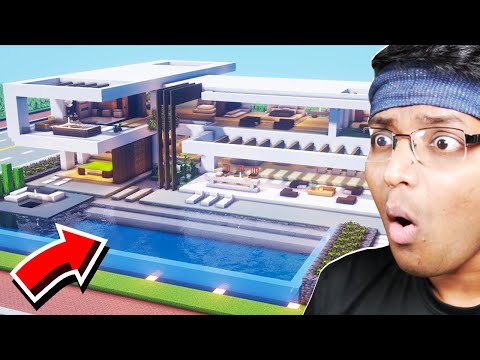 I BUILD A GRAND MODERN HOUSE IN MINECRAFT