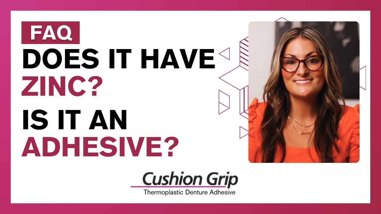 A questionnaire where the person explains if Cushion Grip has zinc in the formula.