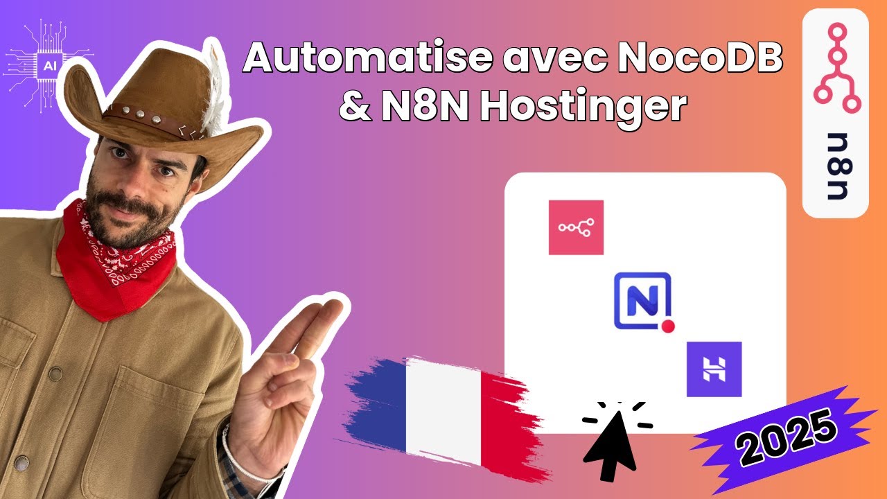 Valentin Charrier présentant le guide complet du Automatise avec NocoDB & N8N Hostinger