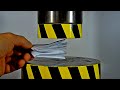 IS IT POSSIBLE TO FOLD PAPER IN HALF MORE THAN SEVEN TIMES, USING A HYDRAULIC PRESS