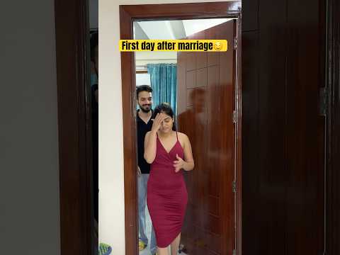 First day after marriage🤤 #youtubeshorts #shorts #ytshorts #couple #marriage #simrit