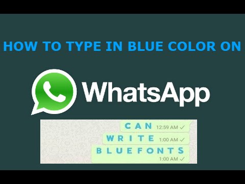 What is the name of the blue WhatsApp?