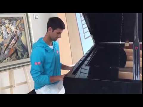 Novak Djokovic plays piano :)