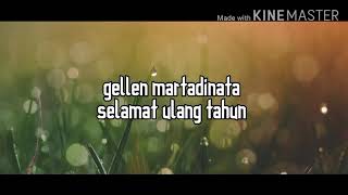 Download lagu Gellen Martadinata  - Selamat Ulang Tahun Lirik mp3