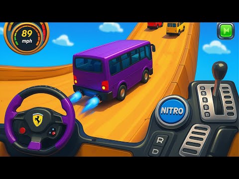 Crazy Bus Mega Ramp Impossible Racing Bus Stunts Impossible Tracks Android Gameplay Video P-03 #5