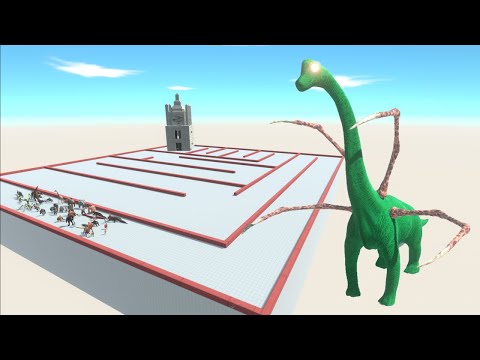 ESCAPE FROM ALIEN BRACHIOSAURUS #2 - ARBS - Animal Revolt Battle Simulator