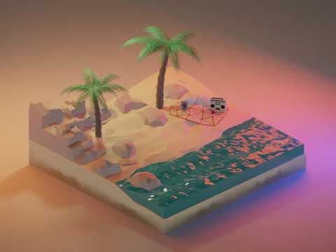 Low Poly Beach - Blender 2.8