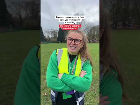 Types of people when school bans you from saying something 😂#shorts