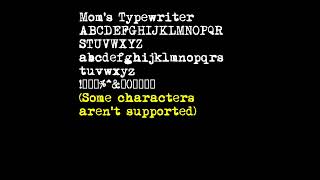 Top 2 Typewriter fonts!