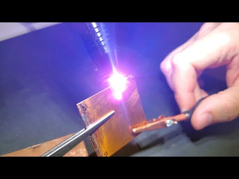 Pulse Arc Welding .025" Copper to .025" Copper Seam.