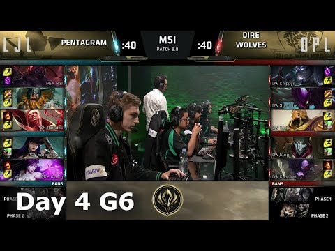PENTAGRAM vs Dire Wolves | Day 4 LoL MSI 2018 Play-In Group Stage | PGM vs DW