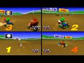 Mario Kart 64 N64 All Stages 150cc 4 Player Netplay 60fps