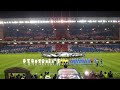 Rangers fans drown out the Champions League anthem