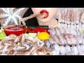 ASMR RAW SEAFOOD MUKBANG 꼴뚜기회 산낙지회 해산물 먹방 BABY SQUID OCTOPUS NO TALKING EA