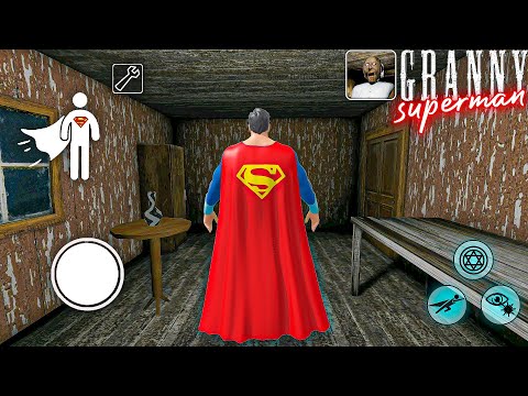 Escaping as SuperMan in Granny's Old House | grandpa granny horror game definition hindi funny video