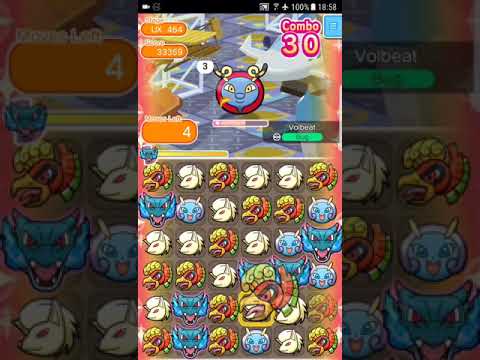 Pokemon Shuffle Mobile UX Stage 464 Volbeat ITEMLESS『ポケとる スマホ版』
