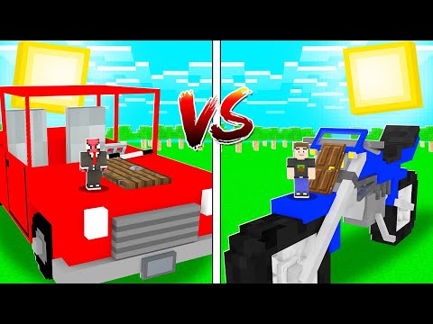 ARABA EV VS MOTOSİKLET EV! 🚗🏍️ - Minecraft