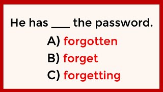 Mixed Grammar Quiz | If you Can Get 12 out of 40, Your Brain is Fantastic #23