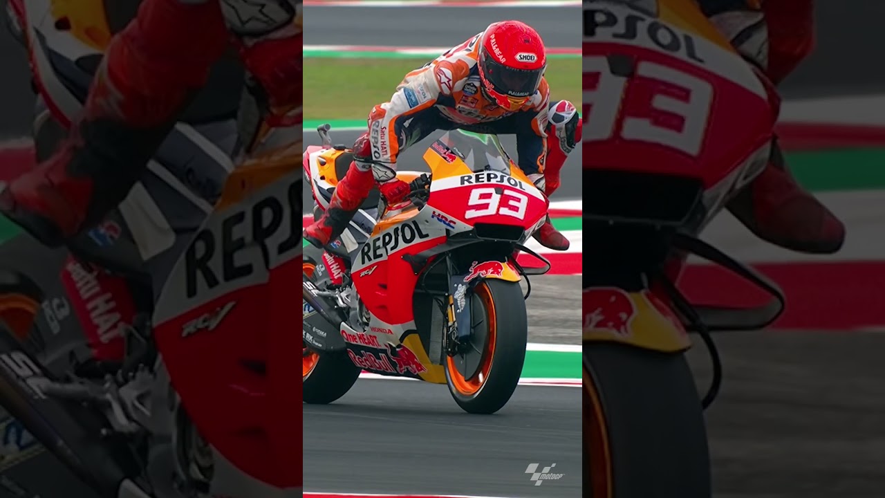 Marc Marquez sent skywards before superman save | 2021 #EmiliaRomagnaGP