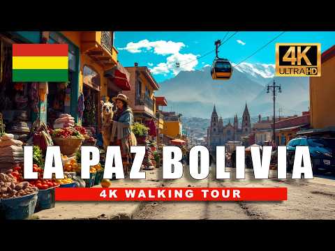 🇧🇴 La Paz, Bolivia 4K Walking Tour | Exploring the World's Highest Capital City