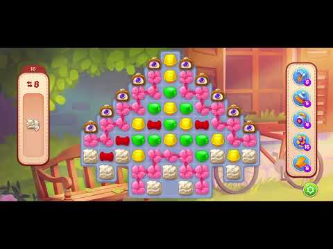 Homescapes level 16 after level 12950 -  no booster gameplay