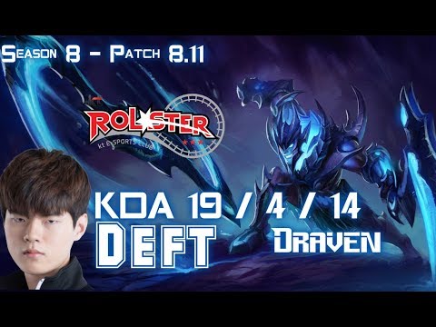 KT Deft DRAVEN vs LUCIAN ADC - Patch 8.11 KR Ranked