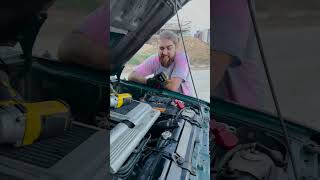 JUMPSTART a car with DRILL BATTERIES? 😱#shorts