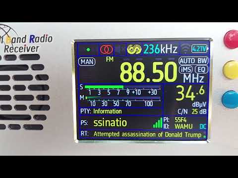 TEF 6686 LW/MW/SW/FM Stereo Portable Radio WAMU 88.5 FM Washington DC