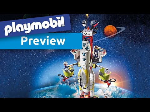 Preview : Playmobil 9488 - Mars Rakete mit Startrampe