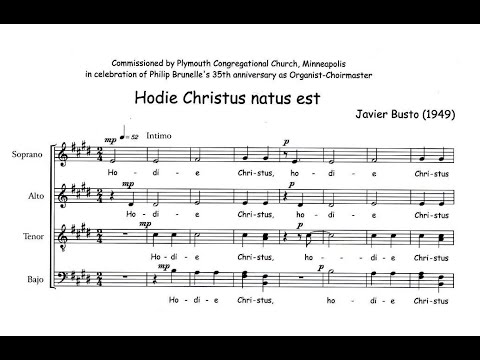 Busto, Javier (1949) Hodie Christus Natus Est (2003)