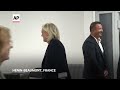 French far-right leader Marine Le Pen votes in European election - Video