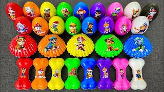 Finding Paw Patrol Clay With Rainbow Eggs: Ryder, Chase, Marshall,...Satisfying ASMR Video