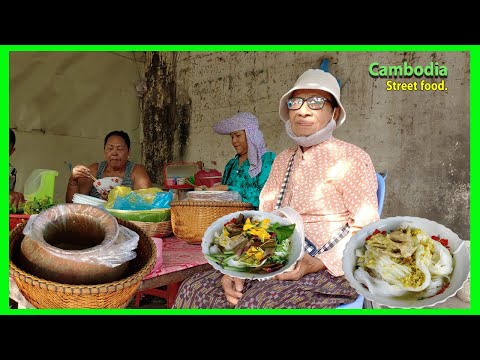 Khmer rice noodle - Breakfast with grandma - Sangkat Chak Angrae Kraom.