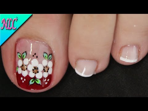 DISEÑO DE UÑAS PARA PRINCIPIANTES FLORES Y FRANCÉS – FLOWERS NAIL ART – FRENCH NAIL ART – NLC