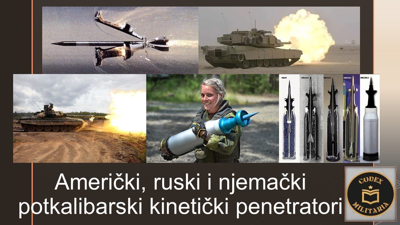 Američki, ruski i njemački potkalibarski kinetički penetratori