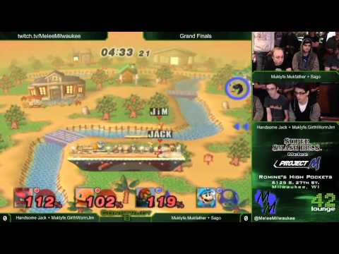 Construct 18 - Handsome Jack + Hunger vs Muklyfe.Mukfather + Sago - Project M Doubles Grand Finals