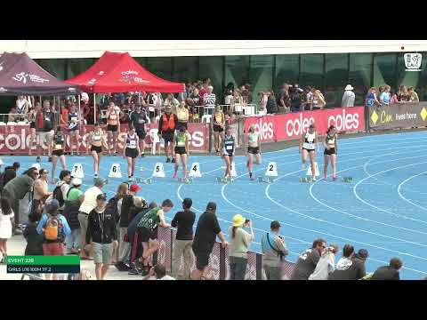 Girls U16 100m Timed Final 2: 2022/23 State Track and Field Championships