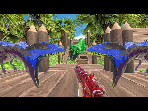 FPS AVATAR VS DINOSAURS ON DEADLY FORTRESS. CAN I SURVIVE?-Animal Revolt Battle Simulator