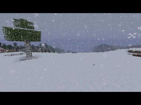 Minecraft Relaxing Snow Storm Ambience w/vanilla music (10 Hours)