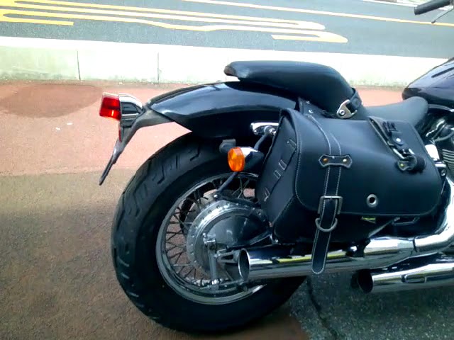 シャドウスラッシャー400/ホンダ 水冷Vツインエンジン サイドバック