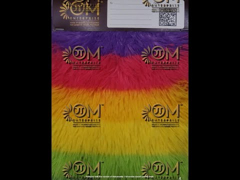 Rainbow medium pile fur fabric