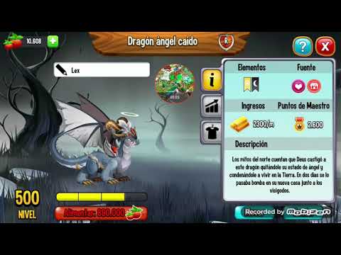 Dragon city Dragon Angel caido 5 estrellas level 500