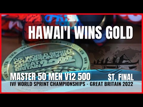 Hawaii (4 Lanikai Z37) Wins Master 50 Men V12 500 Gold - 2022 IVF World Sprint Championships - 183
