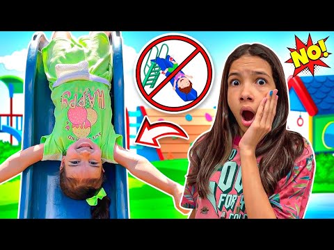 Julinha e Manu ensinam Regras de conduta para crianças no parquinho