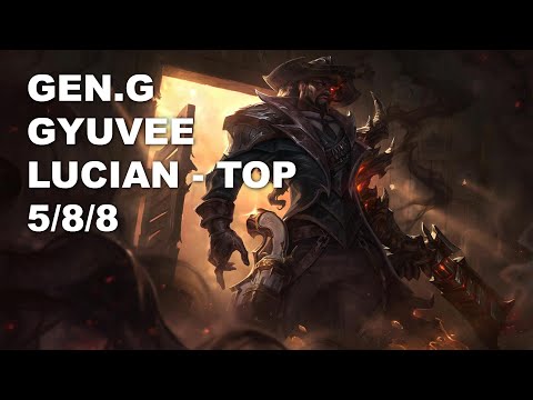 Gen.G gyuvee Top Lucian vs Jayce - KR Challenger Patch 10.8
