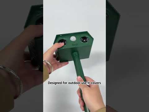 Solar Ultrasonic Animal Repellent: Outdoor Cat Deterrent & Deer Repellent Device