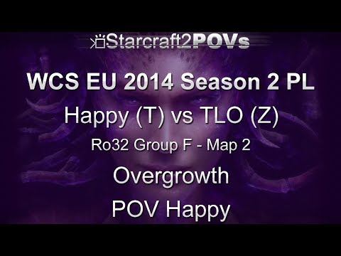 SC2 HotS - WCS EU 2014 S2 PL - Happy vs TLO - Ro32 Group F - Map 1 - Overgrowth - Happy