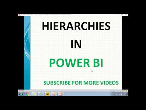 Hierarchies in Power BI