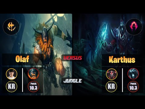 Haru OLAF (Jungle) [Conqueror] VS KARTHUS - Grandmaster KR Patch 10.3